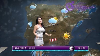 Follandose la chica de clima en vivo ( kevin white å’Œ Bianka Blue)